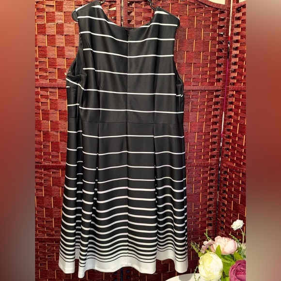 Lane Bryant Black Sleeveless A-Line Midi Dress Size 20 - Picture 5 of 7